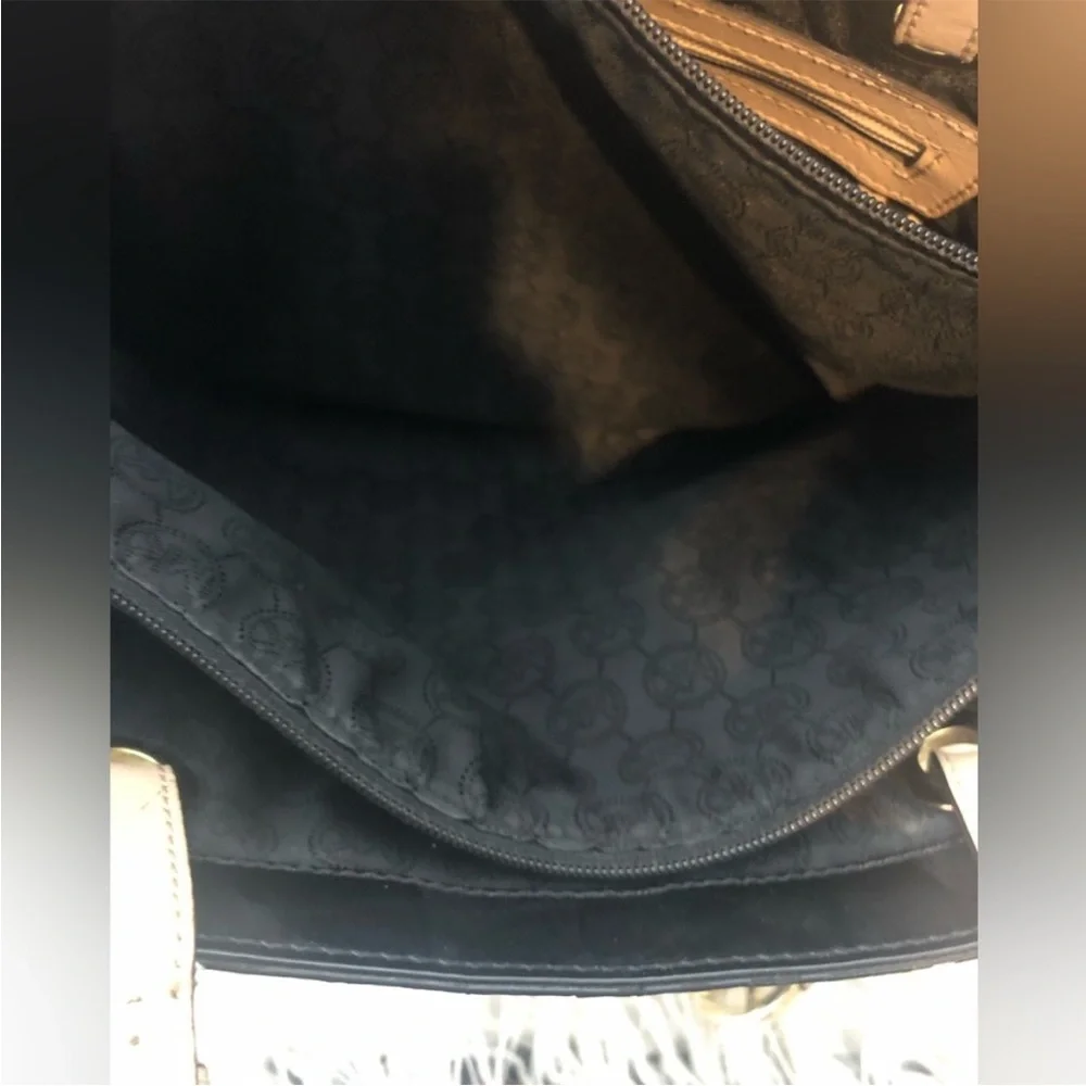 Michael Kors Large Tote Coated Canvas Leather Tech Handbag Black Jet Set - Picture 13 of 14